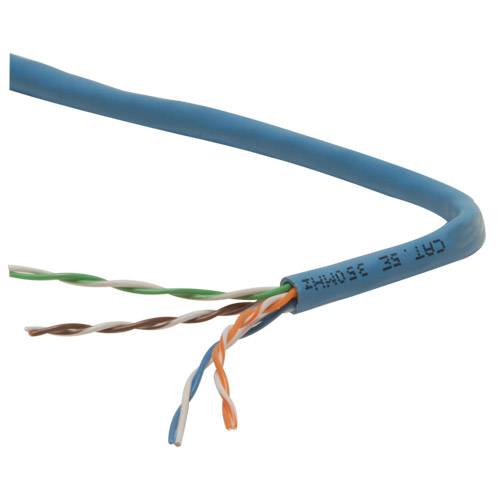 Dayton 105E6Y Cat 5e CMR Solid Cond 350 MHz Blue 500 ft.